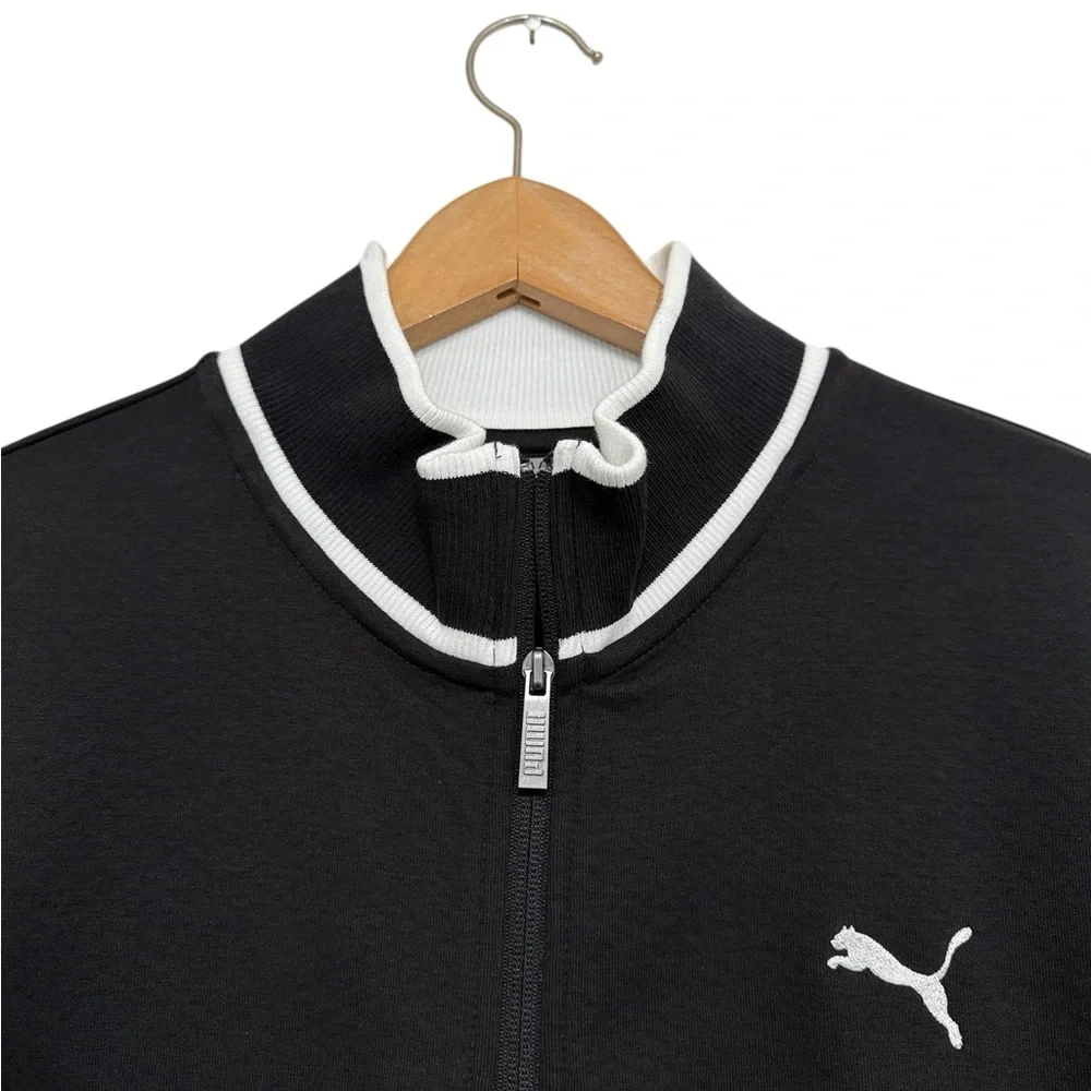 Puma Track Jacket Men’s Size Large Black Full Zip NEW